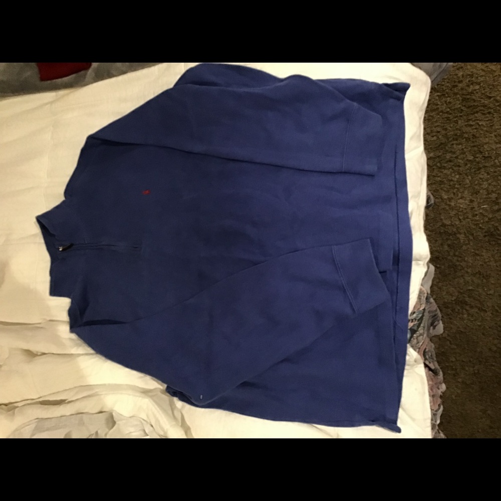 POLO BLUE NECK ZIP UP SWEATSHIRT XXL